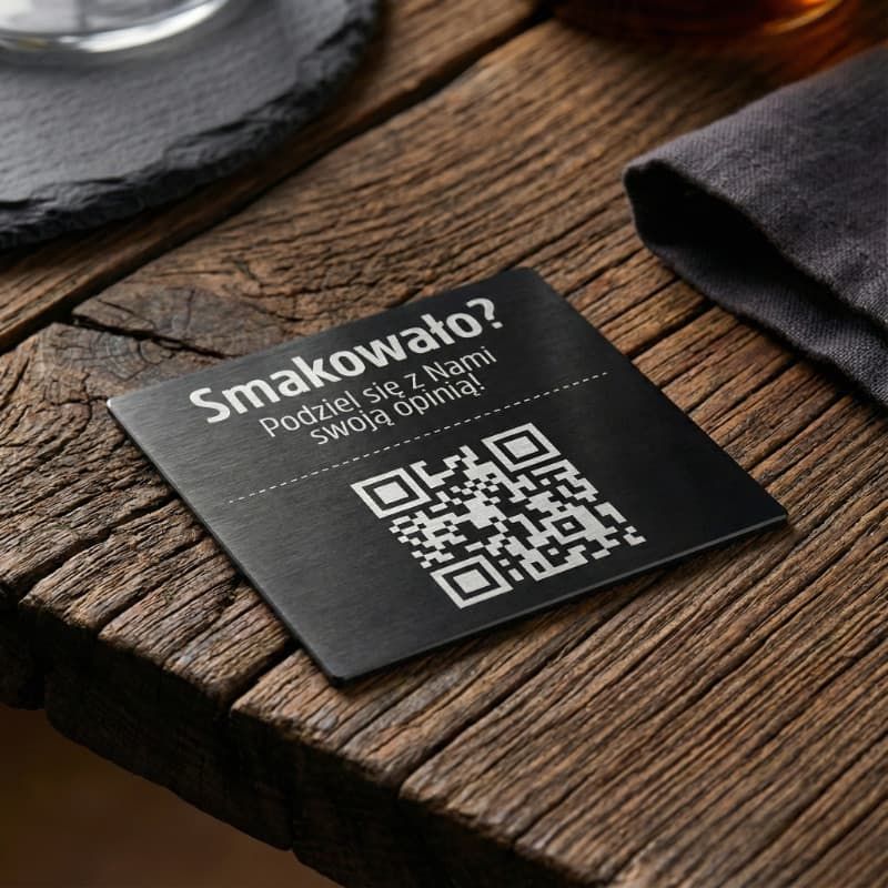Tabliczka aluminiowa z wygrawerowanym kodem QR