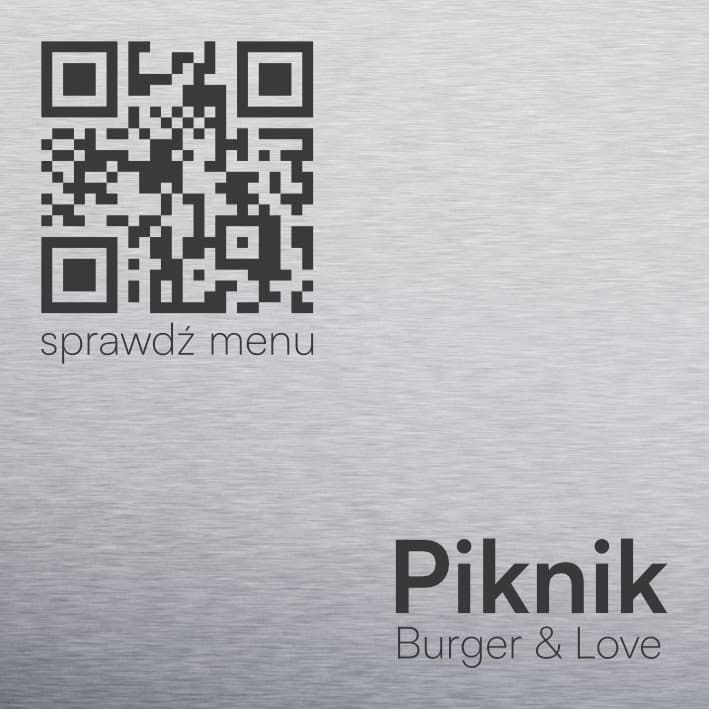 Tabliczka QR - Steel